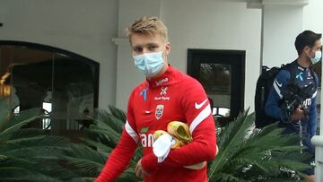 Odegaard con su selecci&oacute;n en Marbella.