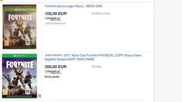 Venden copias físicas de Fortnite desde 100 a 450 dólares