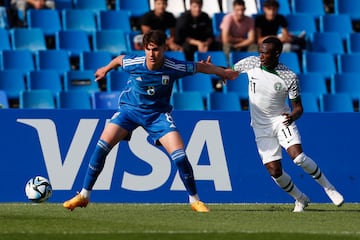 Italy's Cesare Casadei has starred with five goals in four games.