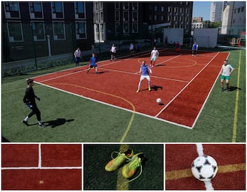 En Moscú, una de las sedes del Mundial, han aumentado los campos de fútbol por la ciudad.