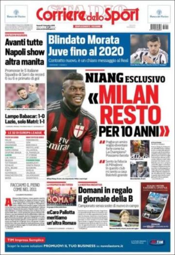 Portadas de la prensa mundial