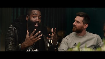 Harden y Messi durante una publicidad con Adidas