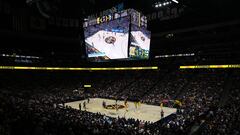 General view in the first half between the Los Angeles Lakers and the Denver Nuggets during game one of the Western Conference Finals for the 2023 NBA playoffs at Ball Arena.