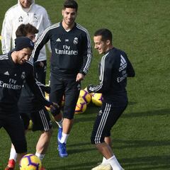 El Madrid se entrenó antes de visitar el Alcoraz