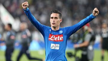 Callejón, en un partido con el Nápoles.