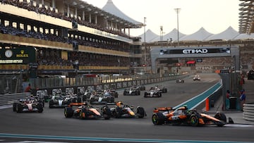 Salida del GP de Abu Dhabi 2024 de F1.