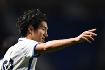 SUITA, JAPAN - DECEMBER 14: Mu Kanazaki of Kashima Antlers smiles during the FIFA Club World Cup Japan semi-final match between Atletico Nacional and Kashima Antlers at Suita City Football Stadium on December 14, 2016 in Suita, Japan. (Photo by Atsushi To