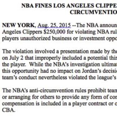 El culebrón Clippers-Jordan no acaba: multa de 250.000 $