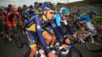 Alberto Contador concedi&oacute; una rueda de prensa en v&iacute;speras de su participaci&oacute;n en el Crit&eacute;rium del Dauphin&eacute;.