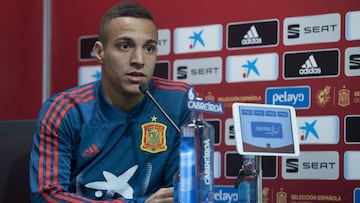 Rodrigo, en la rueda de prensa previa al Espa&ntilde;a-Noruega.