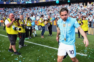 Jack Grealish durante la celebración del Manchester City.