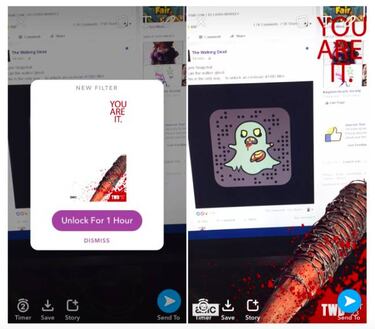 Cómo desbloquear el filtro The Walking Dead en Snapchat