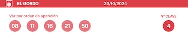 Gordo de la Primitiva: comprobar los resultados del sorteo de hoy, domingo 20 de octubre