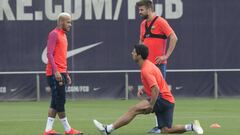 Umtiti and Messi, only absentees in training session