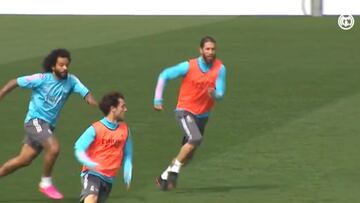 Último entrenamiento del Madrid antes de recibir a Osasuna