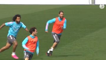 Último entrenamiento del Madrid antes de recibir al Osasuna