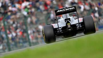 Button con el McLaren en Sepang.