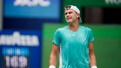 Tennis - ATP Masters 1000 - Shanghai Masters - Qizhong Forest Sports City Arena, Shanghai, China - October 6, 2023 Denmark's Holger Rune reacts during his Round of 64 match against Brandon Nakashima of the U.S. REUTERS/Aly Song