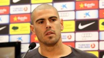 Rueda de prensa de Víctor Valdés.