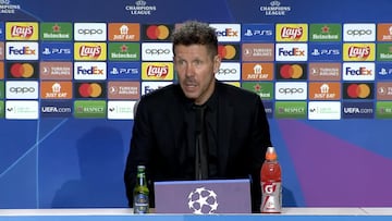 Simeone, en rueda de prensa.