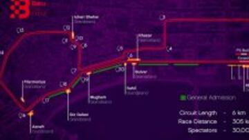 Plano del circuito de Bak&uacute;.