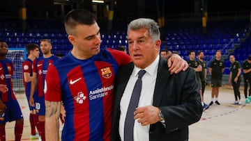 Joan Laporta y Sergio Lozano
FC Barcelona Futbol Sala