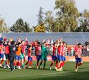 La afición del Atleti se vuelca con el derbi de filiales