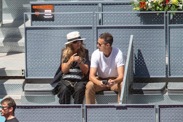 Iván Helguera y Lorena Casado durante uno de los partidos en el Mutua Madrid Open.