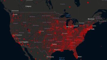 Estados Unidos sigue incrementando los casos de coronavirus en los últimos días; del miércoles a la fecha reportaron más de 80 mil contagiados.