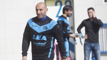 Abelardo durante un entrenamiento.
