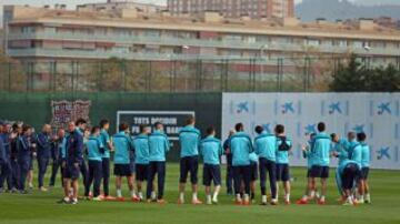 Buen ambiente en el entrenamiento del viernes.
