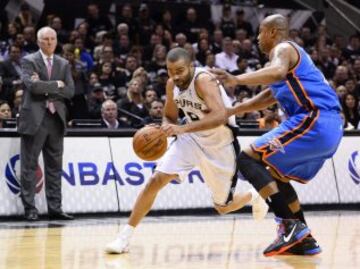 Parker sufrió ante Westbrook pero jugó un buen partido a pesar de los problemas físicos que había arrastrado.