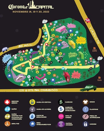 Corona Capital 2022: Mapa del festival, horarios y rutas para llegar