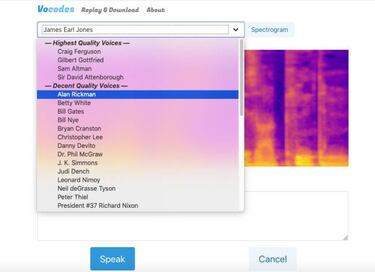 Vocodes, una IA que imita voces de actores y famosos