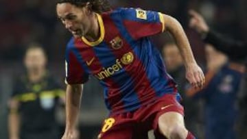 <b>MARISCAL DE CAMPO. </b>Gabi Milito, con la camiseta del Barcelona: allí lo ha ganado todo.