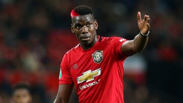 El centrocampista francés del Manchester United, Paul Pogba, durante un partido.