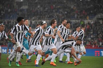 Celebraci車n de la Juventus por la consecuci車n de la Copa de Italia ante el Mil芍n.