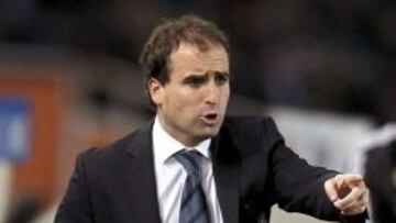 Arrasate, durante el partido.