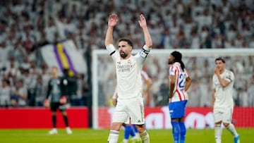 Soccer Football - LaLiga - Real Madrid v Atletico Madrid - Santiago Bernabeu, Madrid, Spain - March 22, 2026 Real Madrid's Dani Carvajal reacts REUTERS/Ana Beltran