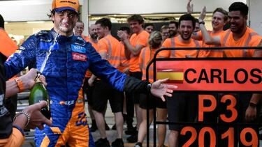 Carlos Sainz, tercero en Brasil.