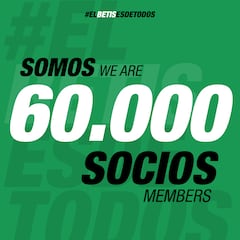 Locura total por el Betis: 60.000 socios