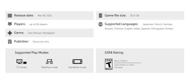 Revelado el peso de Apex Legends para Nintendo Switch: prepara una microSD