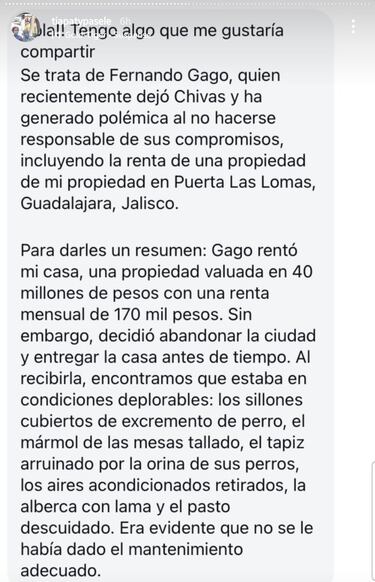 Fernando Gago habría destruido el inmueble en donde vivía en Guadalajara 