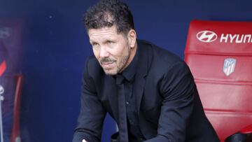 Simeone, en el banquillo del Atl&eacute;tico.