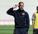 Guardiola examinará esta tarde el césped del Bernabéu
