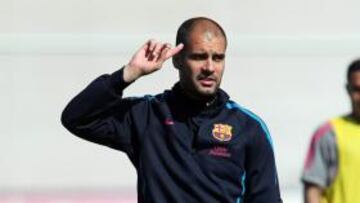 Guardiola examinará esta tarde el césped del Bernabéu