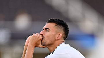 Ceballos, durante un entrenamiento del Real Madrid.