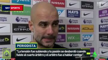 Así justificó Guardiola en TV su gesto contra el cuarto árbitro