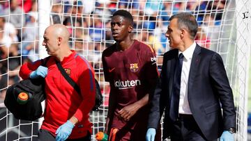 Demb&eacute;l&eacute; se lesion&oacute; en Getafe.