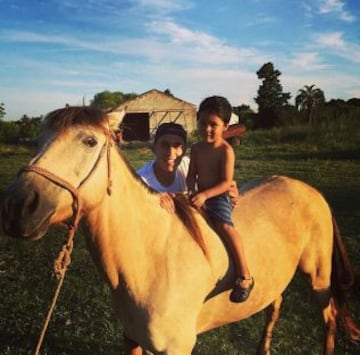 Guzmán Pereira también viajó a su natal Uruguay y subió esta foto a su Instagram.